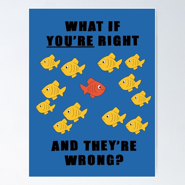 Item preview, “What if you’re right and they’re wrong?” designed and sold by Pablocreations.