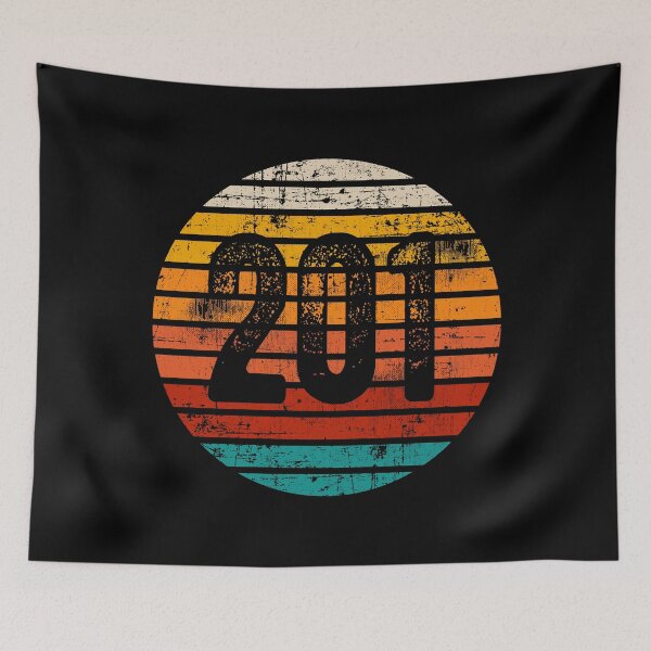 Item preview, Distressed Vintage Sunset 201 Area Code designed and sold by Gold Wings Tees.