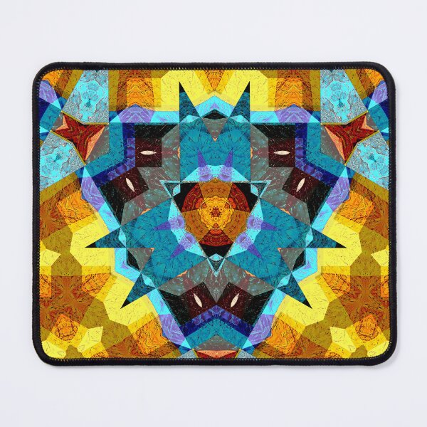 Item preview, POWERFUL LUMINOUS RADIAL COSMIC LABYRINTH PATCHWORK -  SPIRITUAL AWAKENING CUBIC GEOMETRIC ART PATTERN IN DEEP* designed and sold by Ralek.