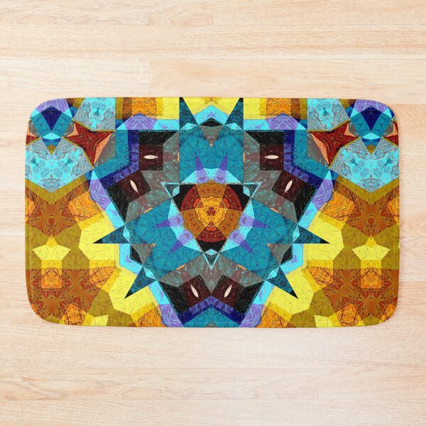 Item preview, POWERFUL LUMINOUS RADIAL COSMIC LABYRINTH PATCHWORK -  SPIRITUAL AWAKENING CUBIC GEOMETRIC ART PATTERN IN DEEP* designed and sold by Ralek.