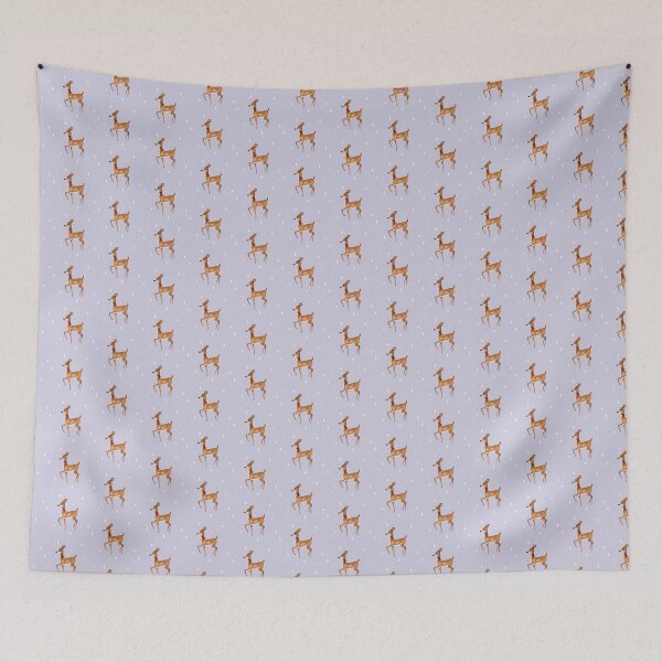 Item preview, Christmas Deer on Lilac Grey  designed and sold by ThistleandFox.