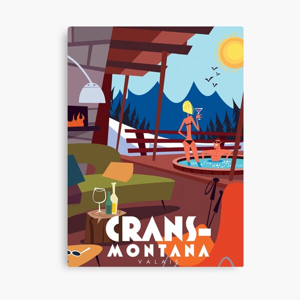 Item preview, Crans-Montana ski poster designed and sold by GAGodel.