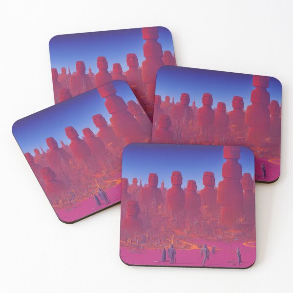 Item preview, Magenta Moai Futuristic City designed and sold by Parco-Mizzo.