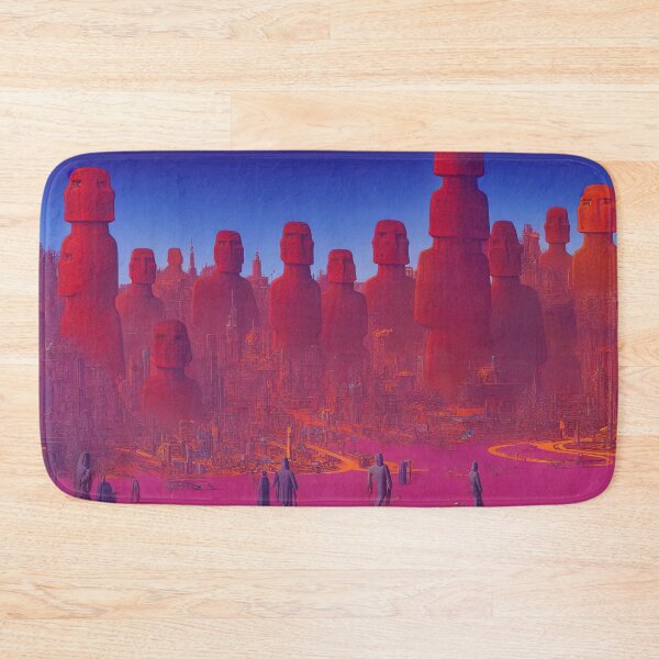 Item preview, Magenta Moai Futuristic City designed and sold by Parco-Mizzo.