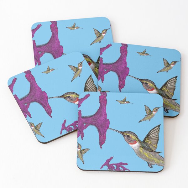 Artikelvorschau, Kolibris in Flugillustration entworfen und verkauft von Ally-Bright.