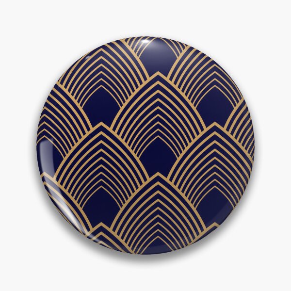 Item preview, Gold and Blue Art Deco Pattern  designed and sold by KarinaI.