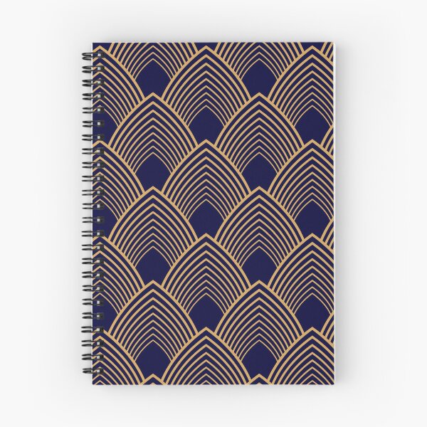 Item preview, Gold and Blue Art Deco Pattern  designed and sold by KarinaI.