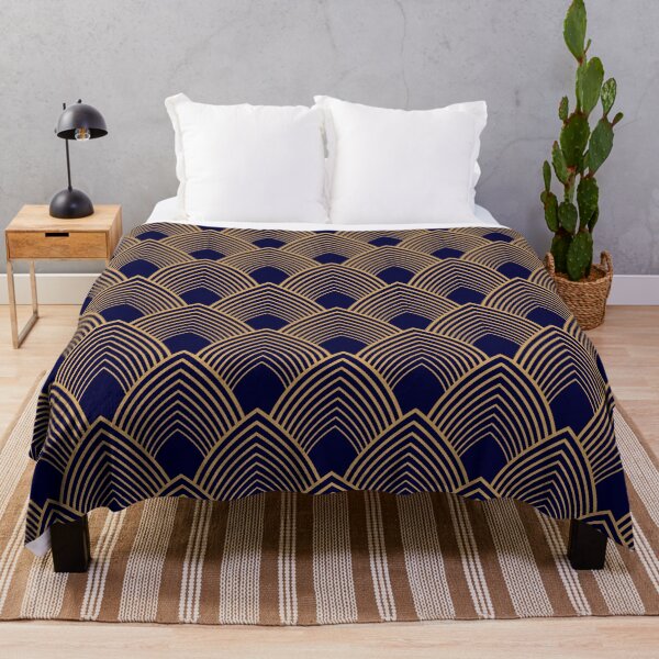 Item preview, Gold and Blue Art Deco Pattern  designed and sold by KarinaI.