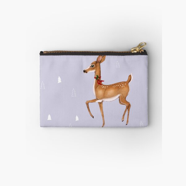 Item preview, Christmas Deer on Lilac Grey  designed and sold by ThistleandFox.