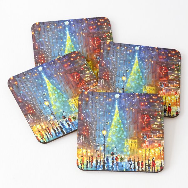 Item preview, New York city Christmas Decorations Impressionism Painting 1 designed and sold by worldtableau.