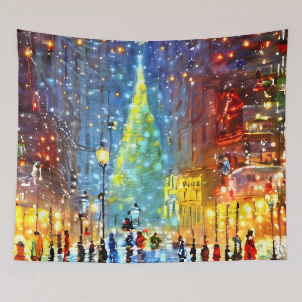 Item preview, New York city Christmas Decorations Impressionism Painting 1 designed and sold by worldtableau.