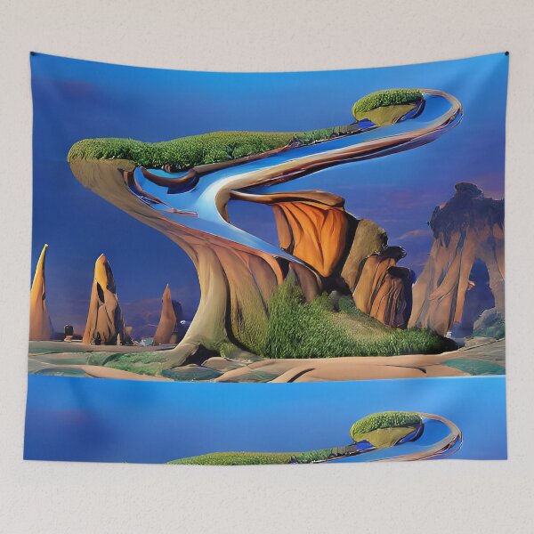 Item preview, A Journey to the Unseen: A Mysterious Abstract Landscape t-shirt designed and sold by artmanikin.