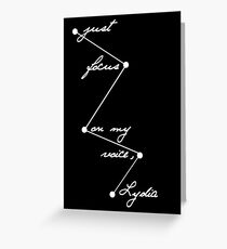 Stydia - Focus on my voice. (WHITE) Greeting Card