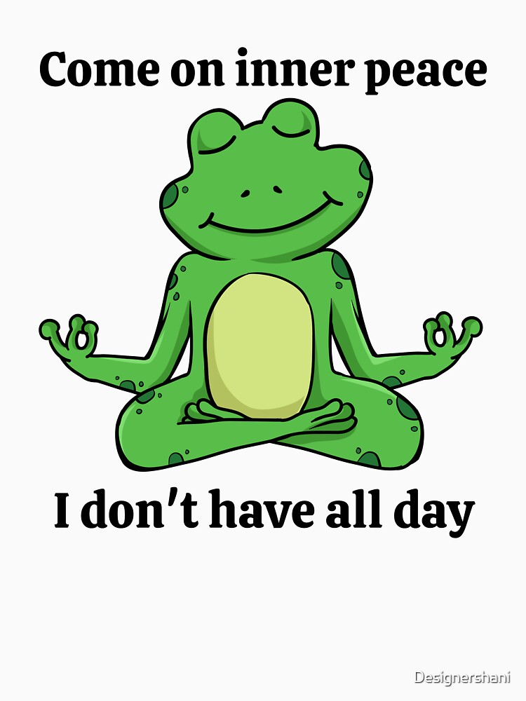 Come on Inner Peace. I don't have all day - Funny sloth Yoga Meme Canvas  Print for Sale by Designershani