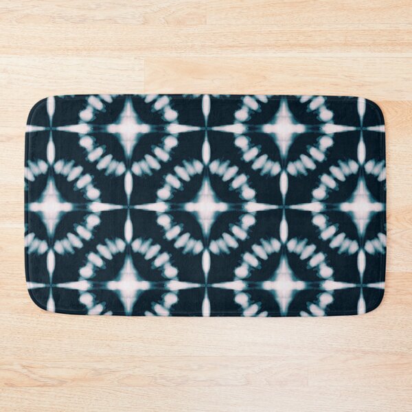 Item preview, Modern Blue Indigo Tie Dye Floral Shibori Pattern  designed and sold by Tamas Das.