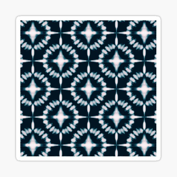 Item preview, Modern Blue Indigo Tie Dye Floral Shibori Pattern  designed and sold by Tamas Das.