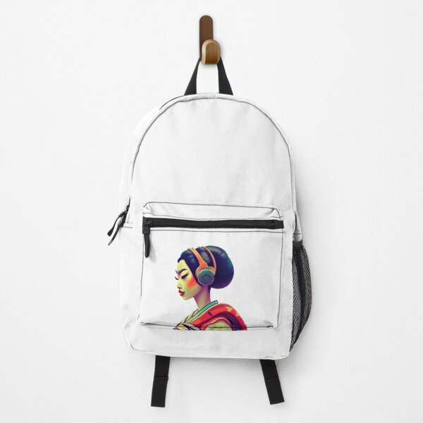 Item preview, Geisha Wearing Headphones designed and sold by PlanTheFun.