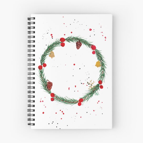 Artikelvorschau, Weihnachtskranz aus Tanne in Aquarelltechnik entworfen und verkauft von Cacatuart.