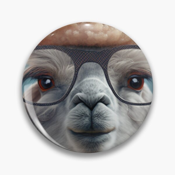 Item preview, cute alpaca with glasses portrait designed and sold by G-M-Designs.