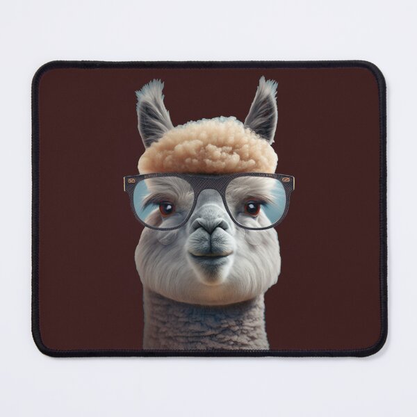Item preview, cute alpaca with glasses portrait designed and sold by G-M-Designs.