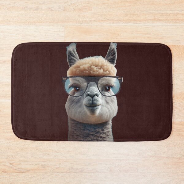 Item preview, cute alpaca with glasses portrait designed and sold by G-M-Designs.