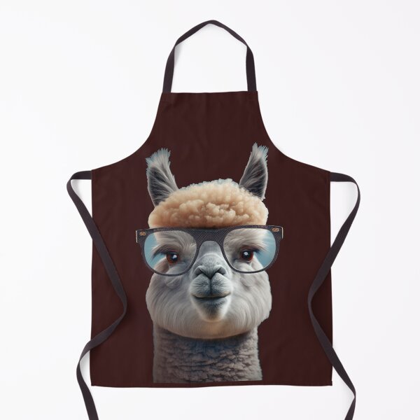 Item preview, cute alpaca with glasses portrait designed and sold by G-M-Designs.