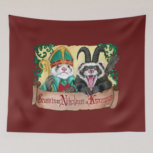Item preview, Ferret Krampus and St Nick  designed and sold by SierraTiegsArt.