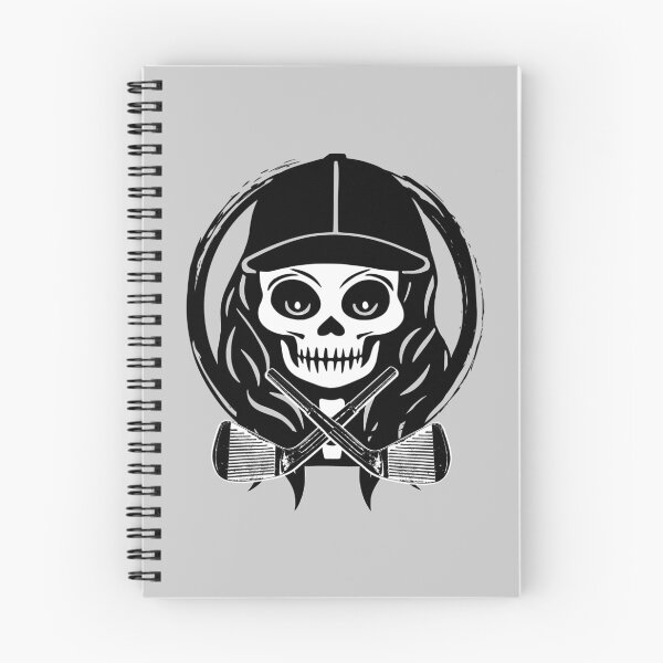 Item preview, Female Golfer Skull and Golf Clubs Black Logo designed and sold by Nuletto.