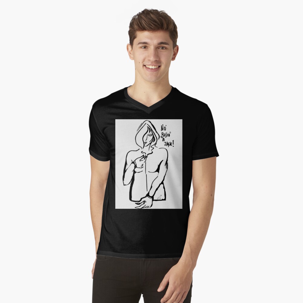 Vista previa del artículo con la obra «Camiseta de cuello en V», diseñado y vendido por lutxana.