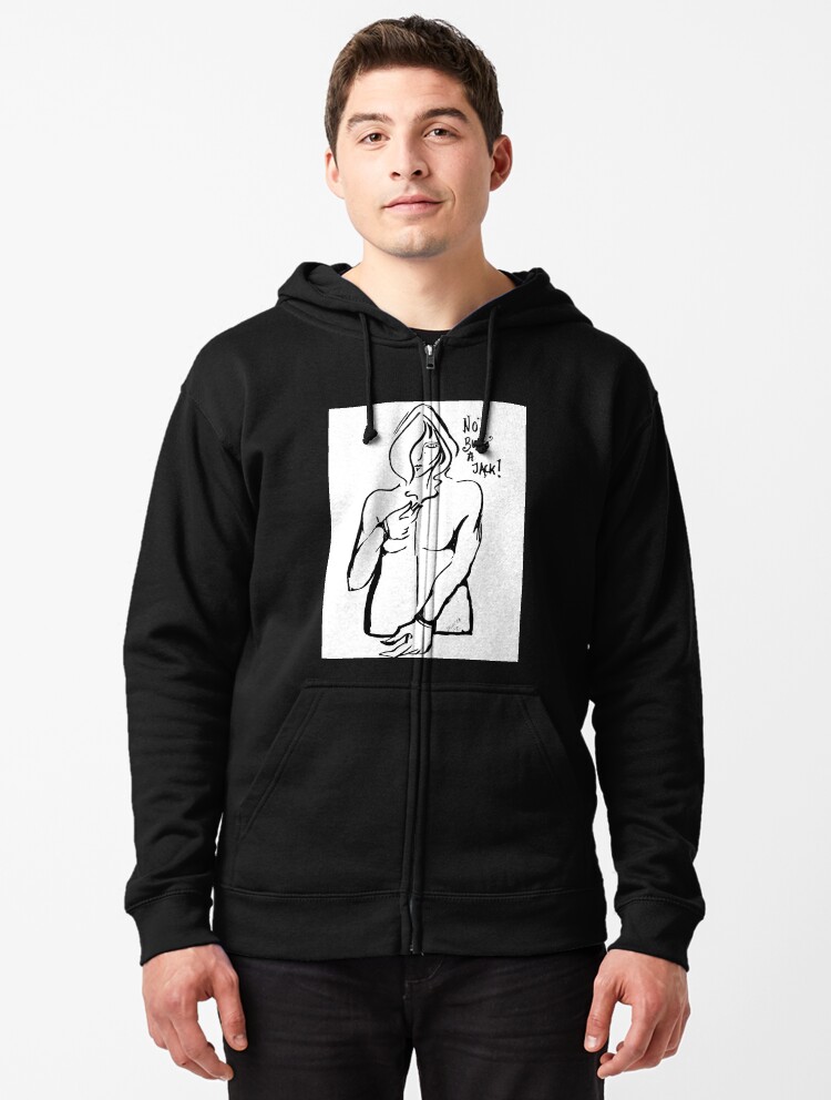 Imagen 1 de 5, Sudadera con capucha y cremallera con la obra NO BUSCO A JACK , diseñada y vendida por lutxana.