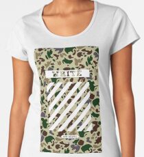 Off White Bape Camo Women's Premium T-Shirt