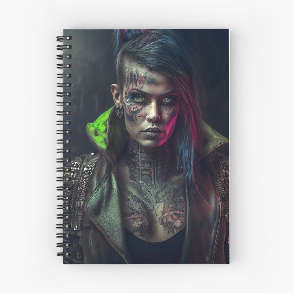 Artikelvorschau, Tattooed sexy cyberpunk woman entworfen und verkauft von ChargedShapes.