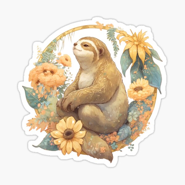 Faultier Himmel Sticker