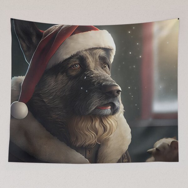Item preview, Santa Claus German Sheppard designed and sold by ChargedShapes.