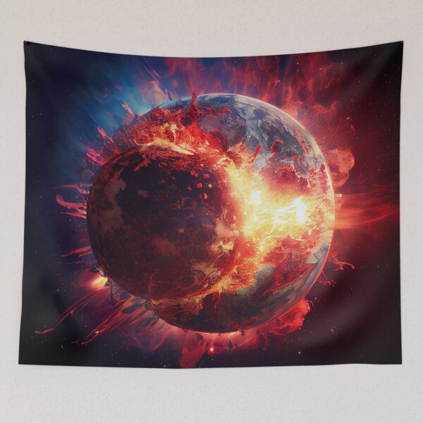 Item preview, The moon colliding with Earth designed and sold by ChargedShapes.