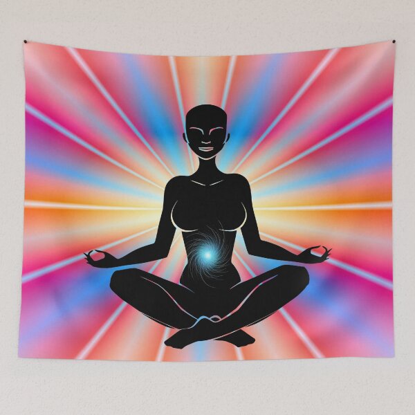 Item preview, Self Awakening Spiritual Awakening Enlightenment Art,blue aura,spiritual meditation,soul awakening, designed and sold by Tamas Das.