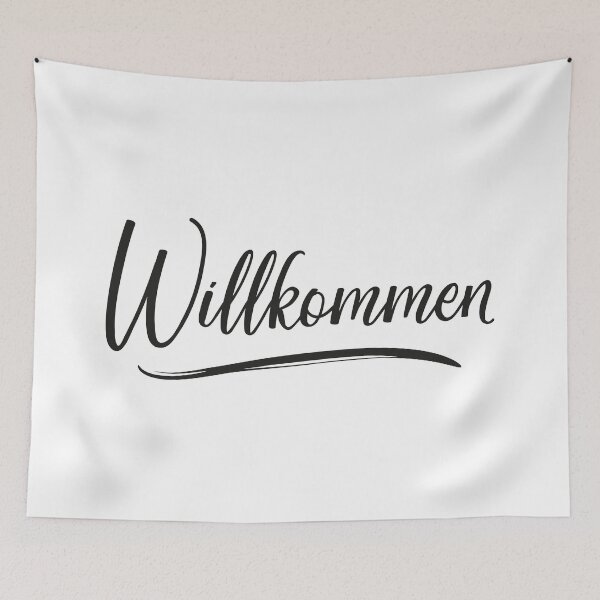Item preview, Willkommen. German text: Welcome. designed and sold by pidzam4e.
