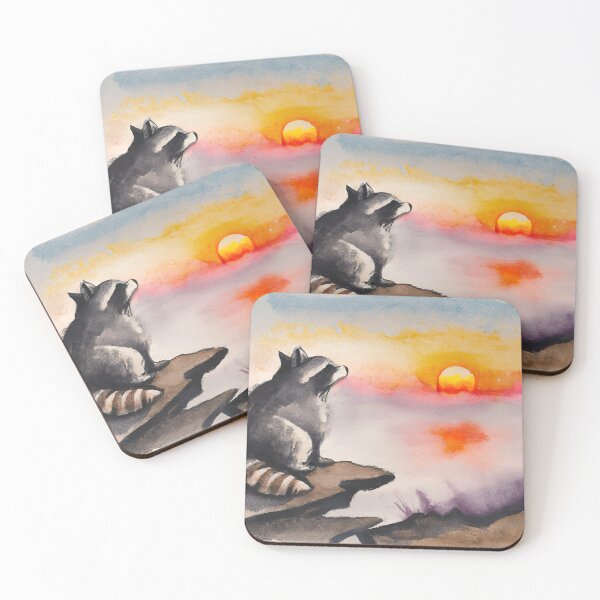 Item preview, Racoon Looking At Sunset designed and sold by AyfuDesigns.