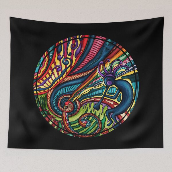 Item preview, Colorful Kokopelli flute player, native southwestern designed and sold by NadiaChevrel.