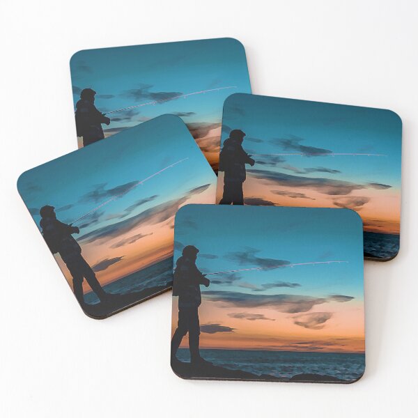 Item preview, Fishing Landscape - sunset sea designed and sold by KiziuMiziu ⭐⭐⭐⭐⭐.