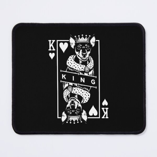 Item preview, Miniature Pinscher King Of Hearts Funny Dog Card Pop Art designed and sold by GrandeDuc.