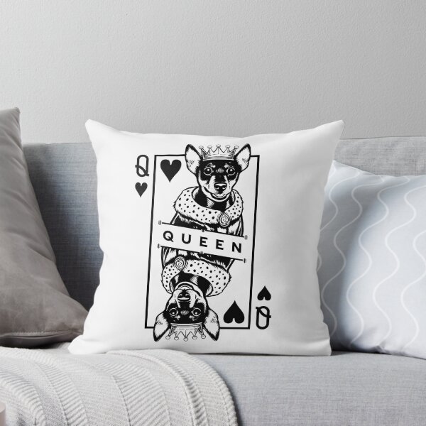 Item preview, Miniature Pinscher Queen Of Hearts Funny Dog Card Pop Art designed and sold by GrandeDuc.