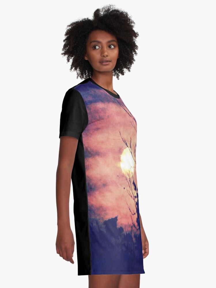 Alternate view of Full Moon Silhouette Graphic T-Shirt Dress
