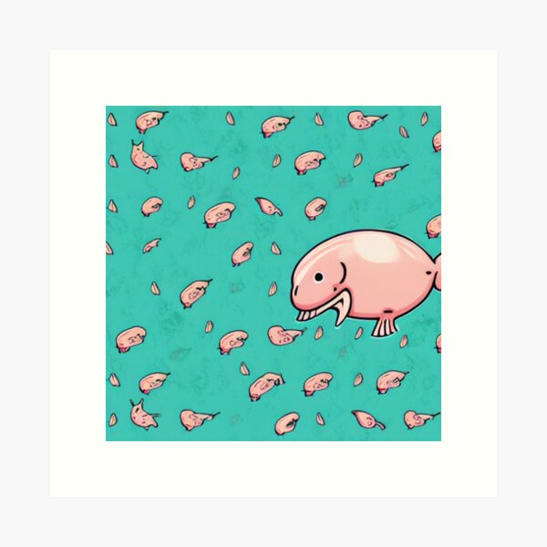 This is my happy face - blob fish Art Board Print for Sale by  BumbleBearArtUK