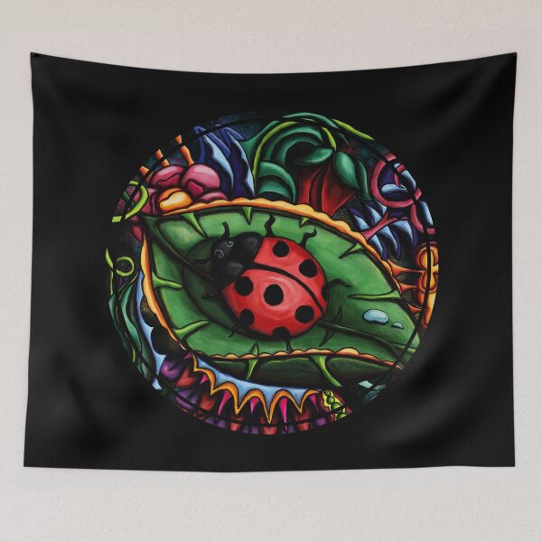 Item preview, Cute ladybug on a leaf, whimsical insect designed and sold by NadiaChevrel.