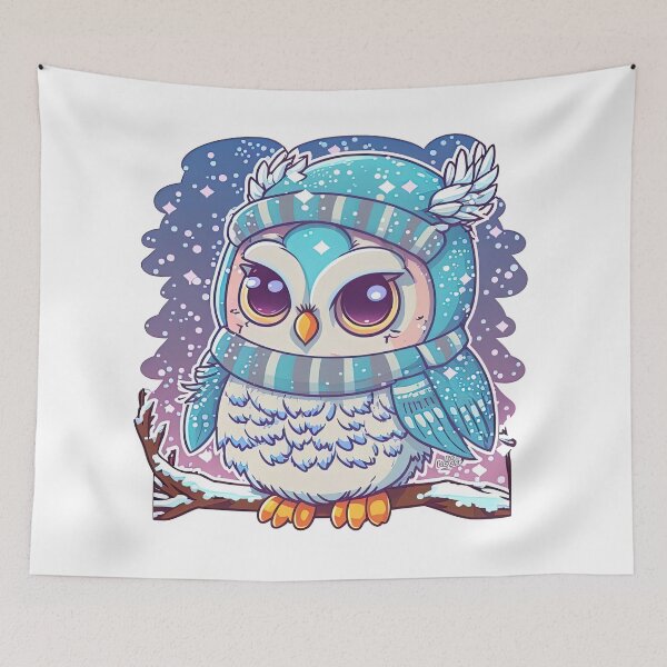 Item preview, Xmas Owl Retro Vintage Art, Owl Retro Vintage designed and sold by T-Shirt-Depot.