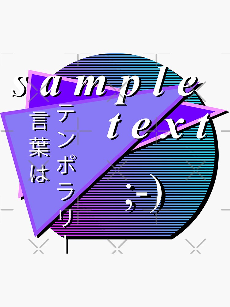 "s a m p l e t e x t (blue)" Sticker for Sale by GZ0 Redbubble