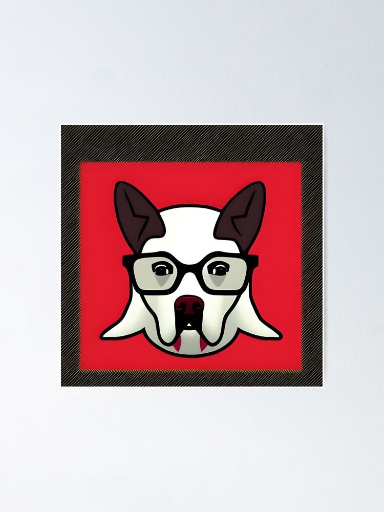 "Whimsical Dog with Glasses Pop Art" Poster for Sale by JKirchnerArt