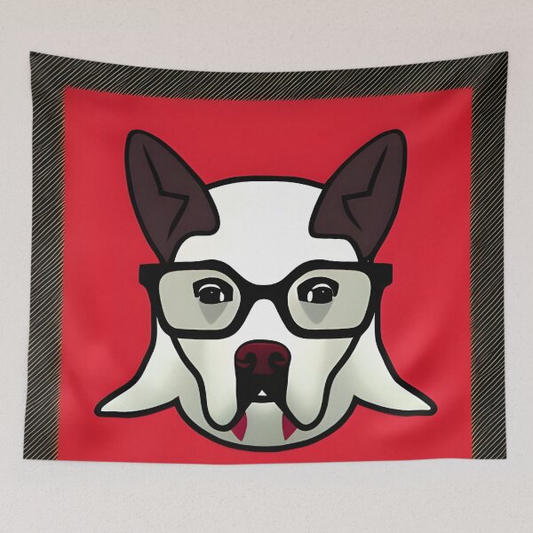 Item preview, Whimsical Dog with Glasses Pop Art designed and sold by JKirchnerArt.