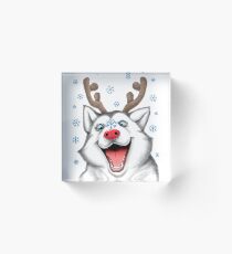 Husky Rudolph Acrylic Block